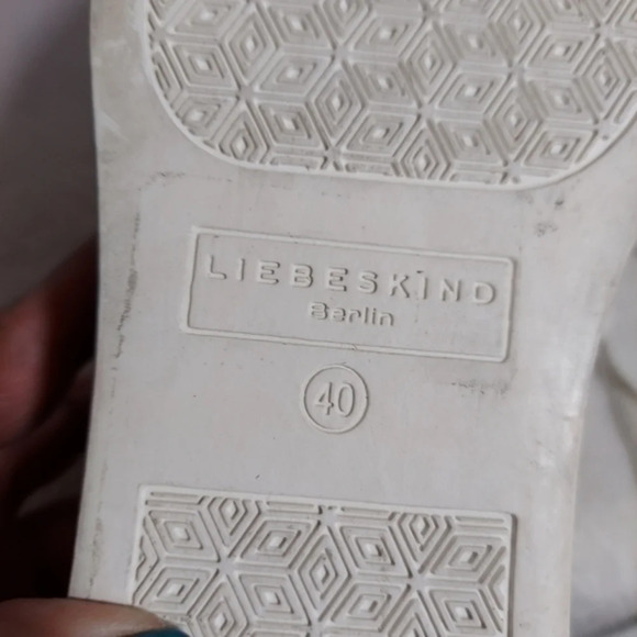 Liebeskind Berlin Gray Blue Suede Sneakers Snake Cuff Lace Up Pointed Toes - Picture 11 of 15